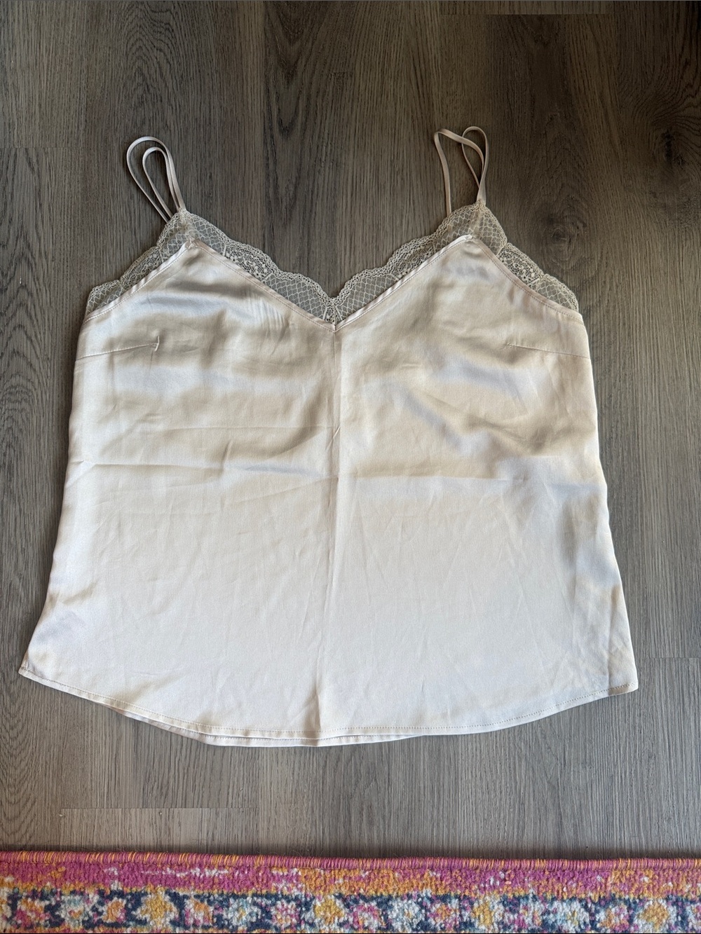 Abercrombie Lace-Trim Cream Camisole